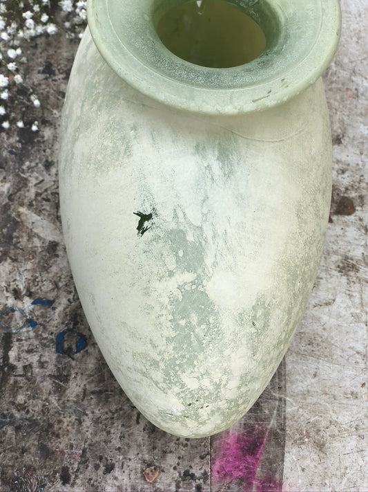 Vase verre effet pierre