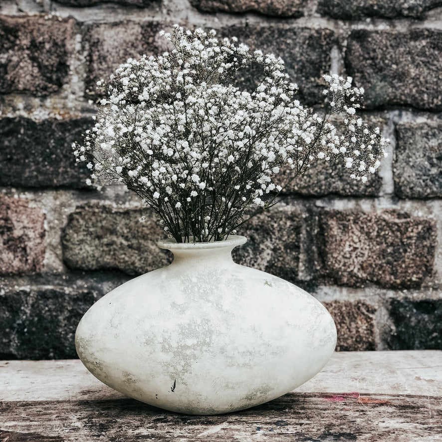 Vase verre effet pierre