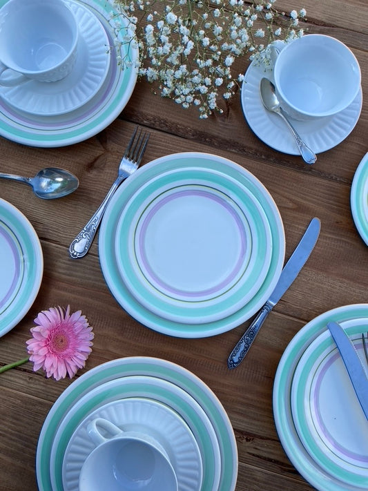 Assiettes Vert & Violine