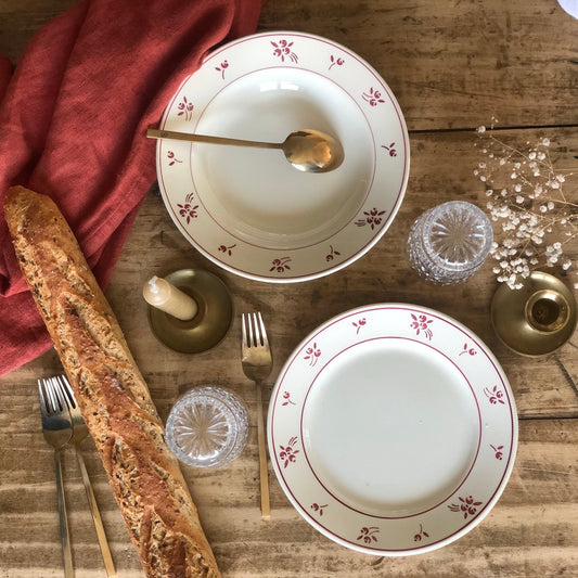 Assiettes plates Roseraie