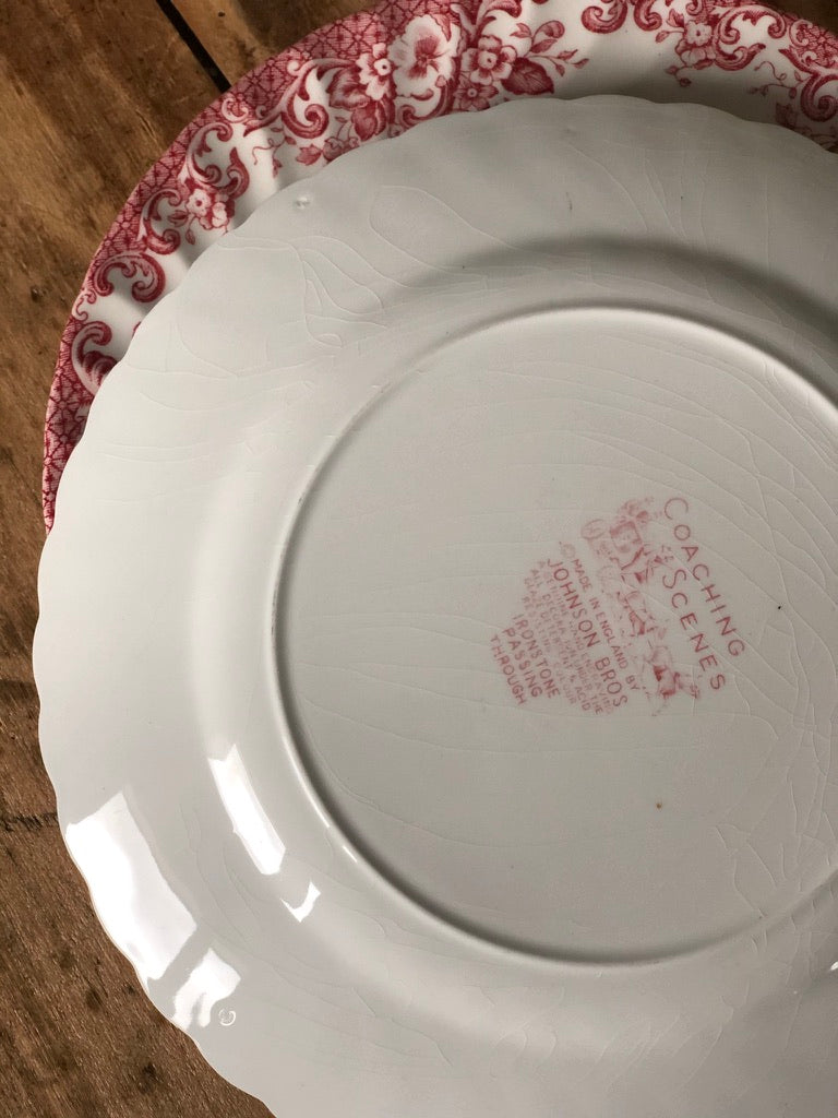 Assiettes plate Anglaise - Rouge
