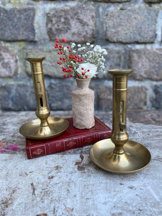 Bougeoirs Poussoirs Laiton