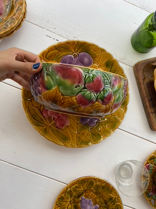 Saladier Barbotine fruits