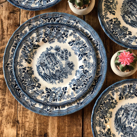 6 assiettes creuses Anglaises