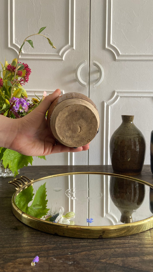 Vase émaillé camel