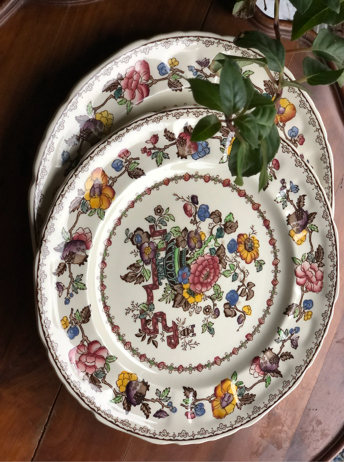 Paire d'assiettes Anglaises