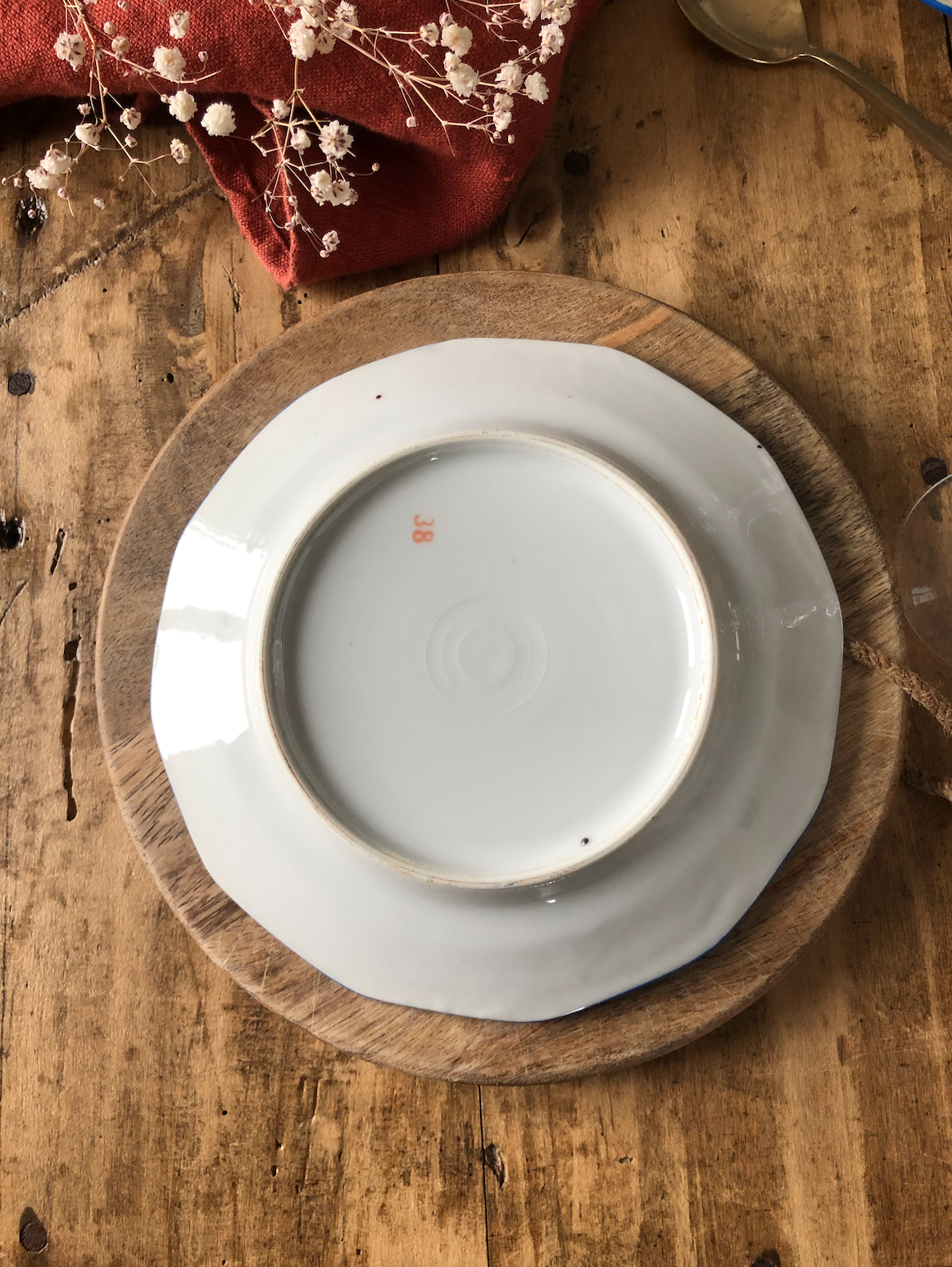 Assiettes dessert fleuries (x6)