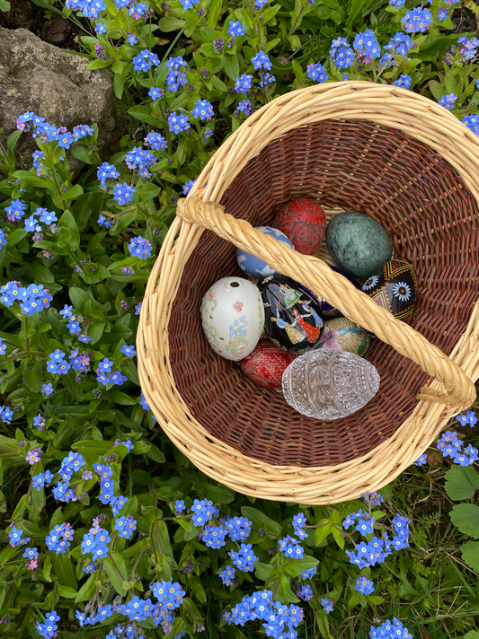 Panier osier Bicolore