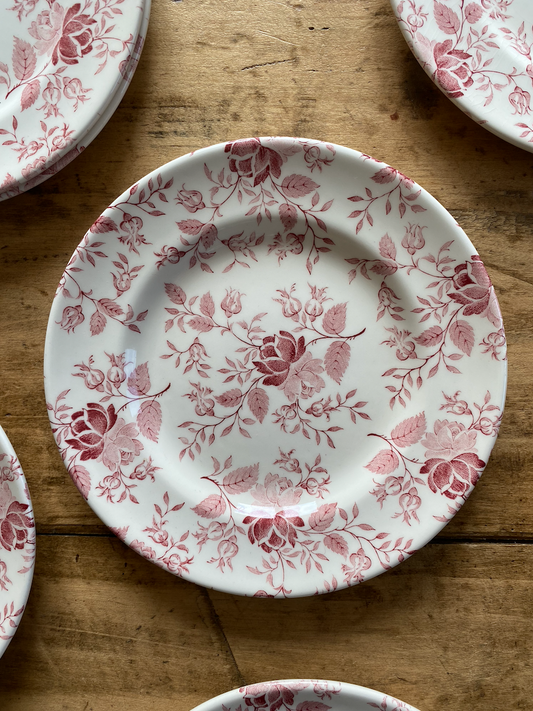 Assiettes dessert Anglaises Roses