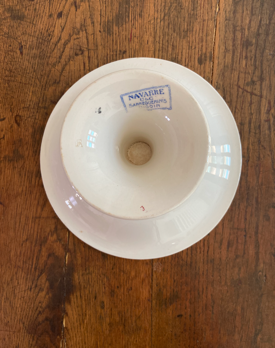 Plat piédouche Navarre Sarreguemines