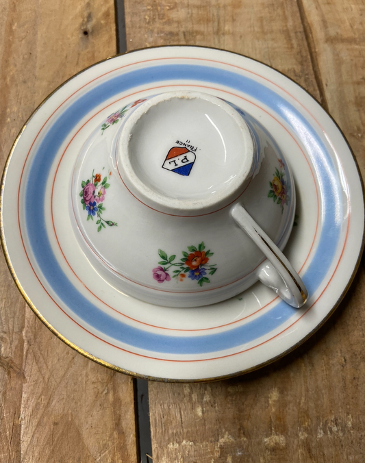 Tasse fleurie & bleue