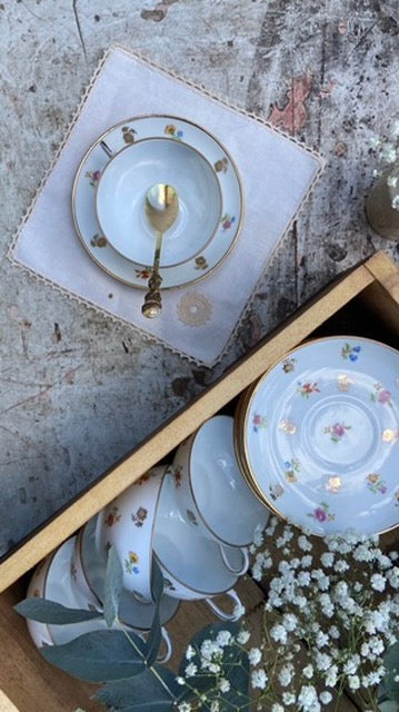 Tasse fleurie Limoge BR #id12