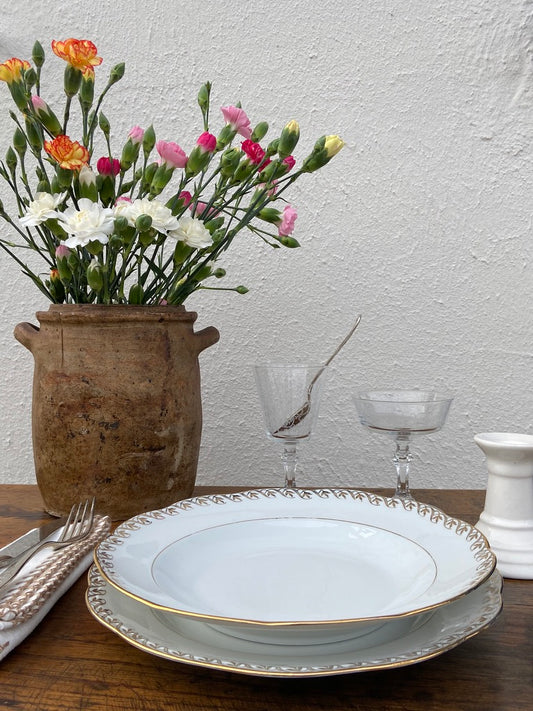 Porcelaine fine - Blanc,Doré