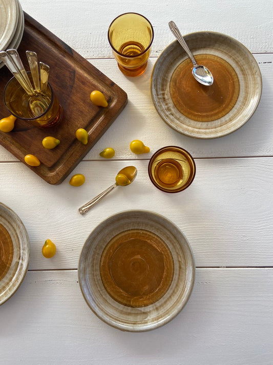 Assiettes dessert en grès