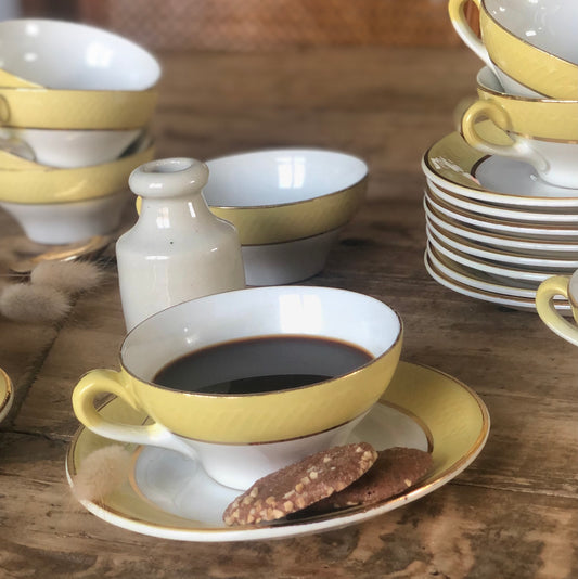 Service à café Jaune&Doré