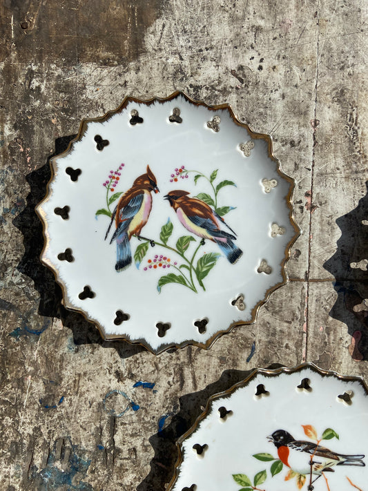 Trio assiettes Oiseaux