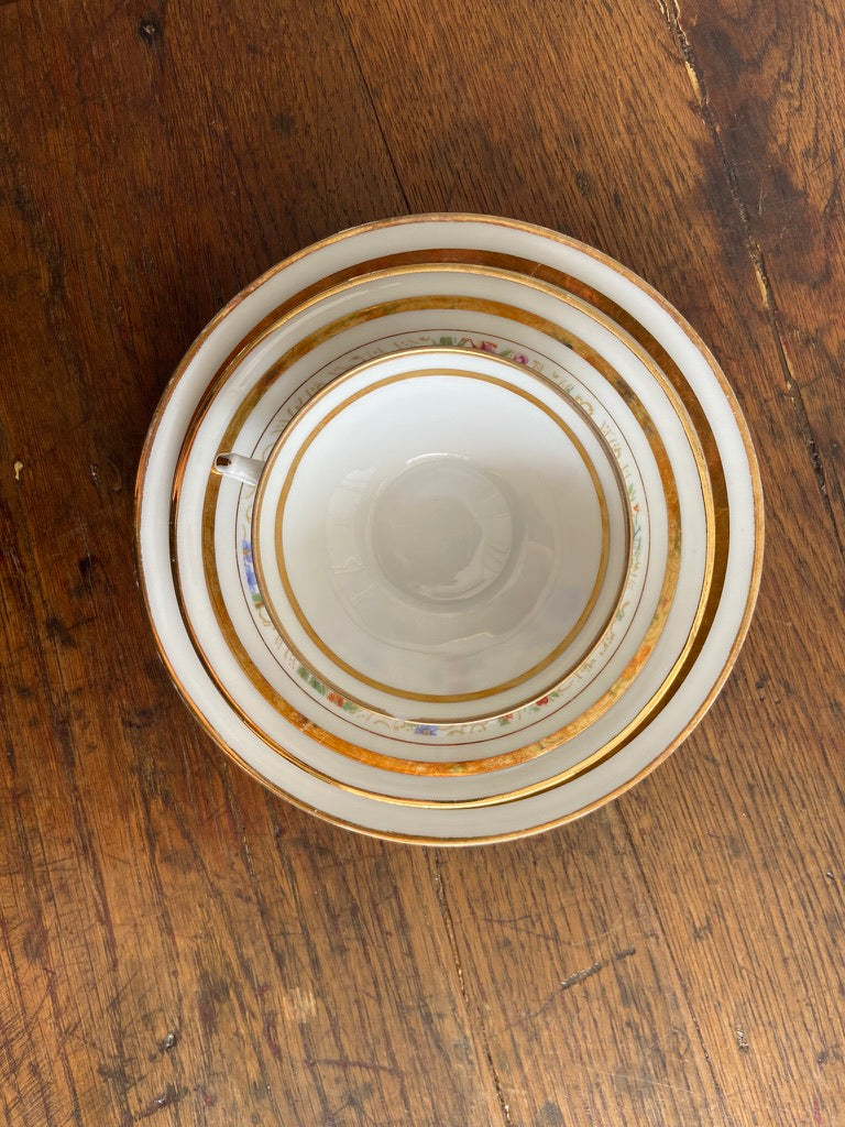 Trio de Limoges Fleuri (café)