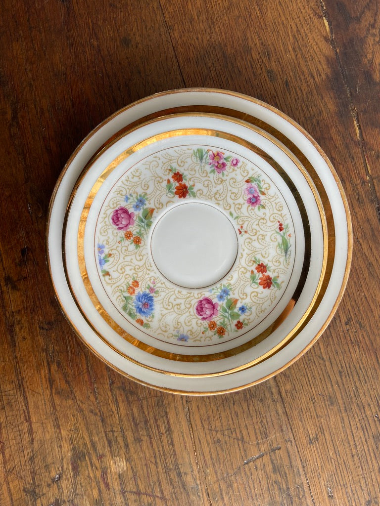 Trio de Limoges Fleuri (café)