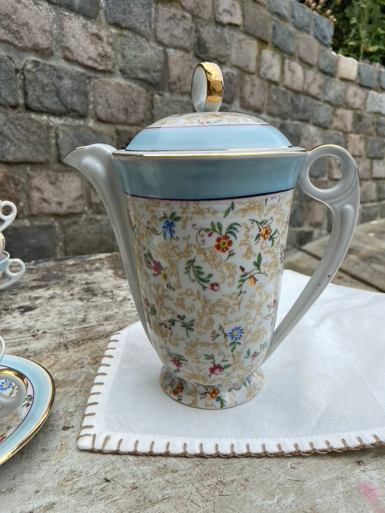 Service & tasses à café multifleurs #id3