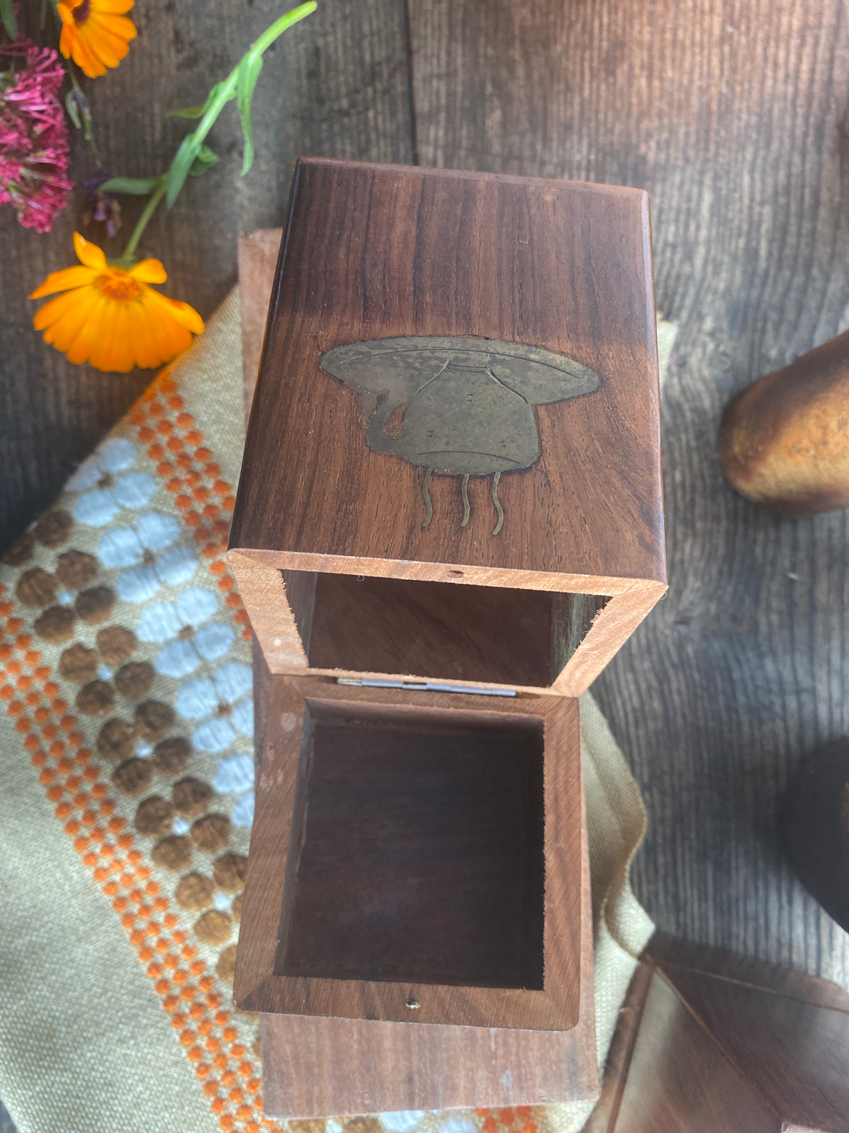 Trio de boîtes en bois