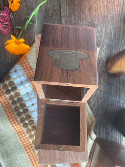 Trio de boîtes en bois