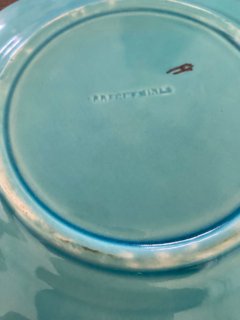 Assiettes oiseaux Barbotine