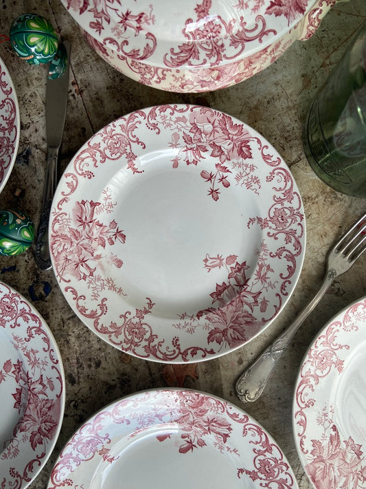 Assiettes Terre de Fer rouge