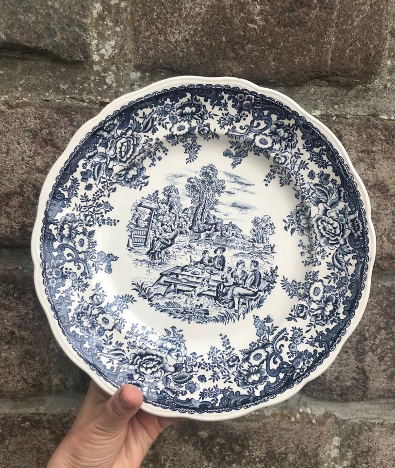 Vaisselle bleue style anglais