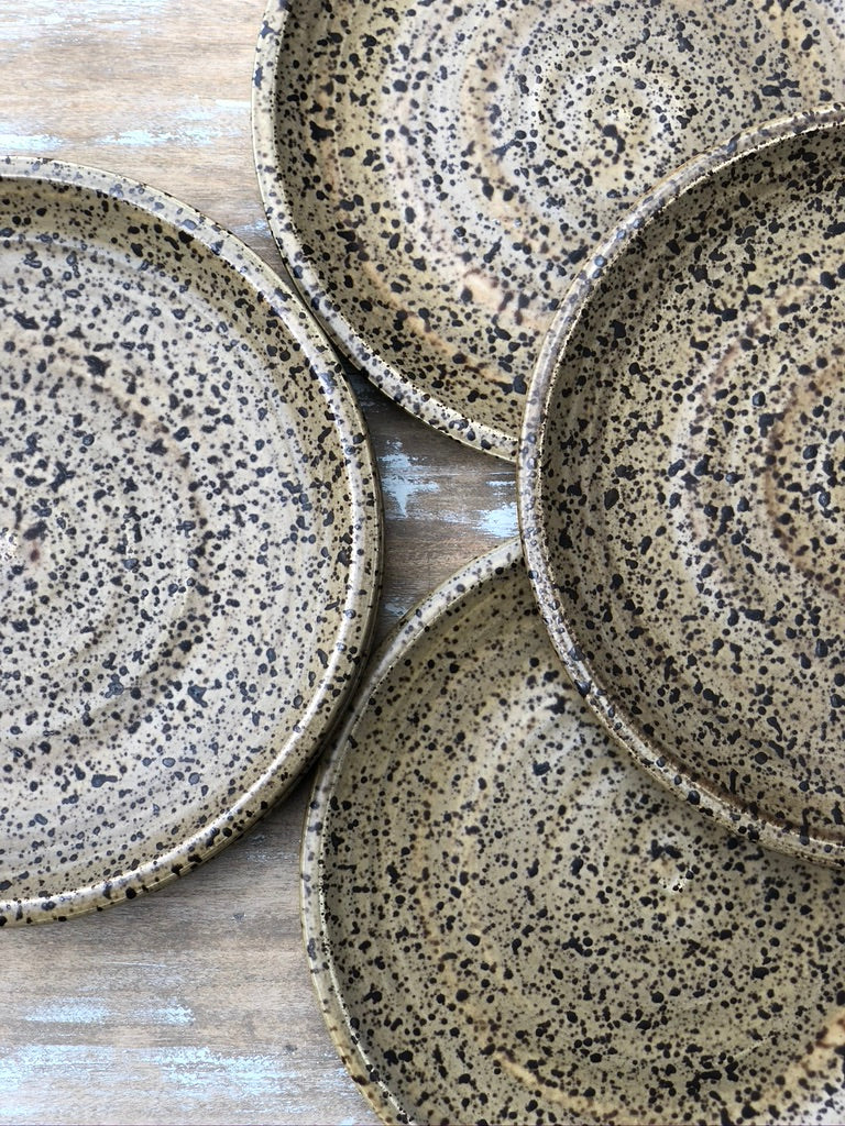 Assiettes dessert en grès