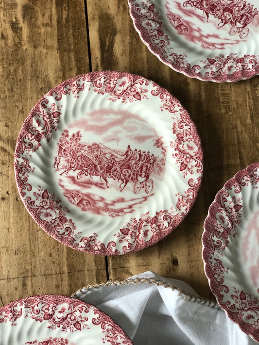 Assiettes plate Anglaise - Rouge