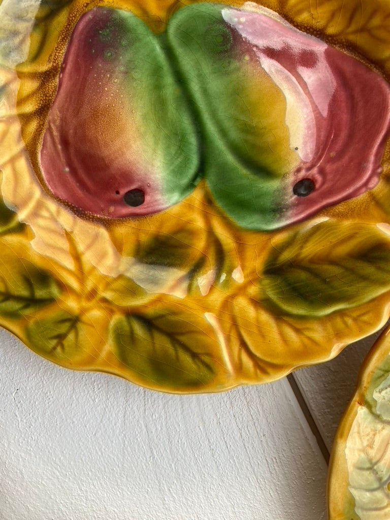 Assiettes dessert Barbotine fruits