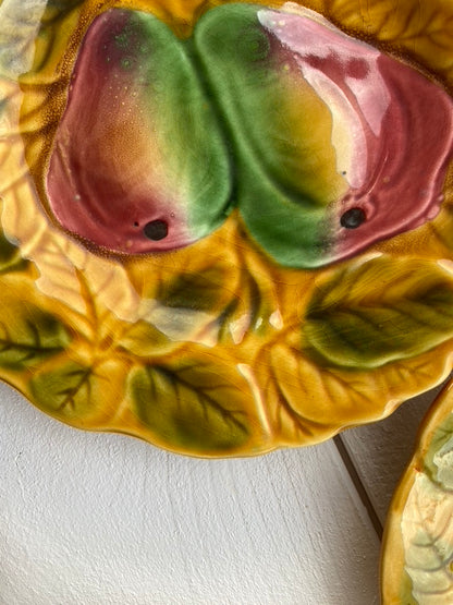 Assiettes dessert Barbotine fruits