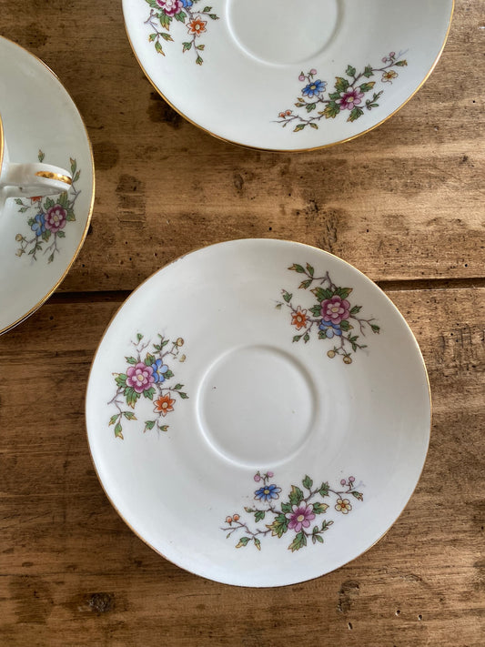 Tasses fleuries Limoges