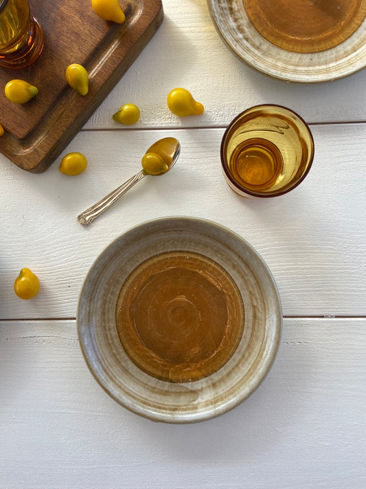 Assiettes dessert en grès