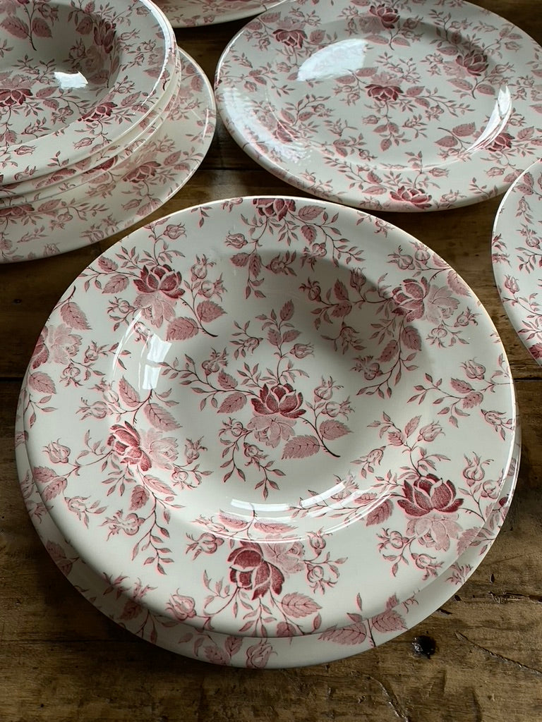 Assiettes creuses Anglaises Fleurs