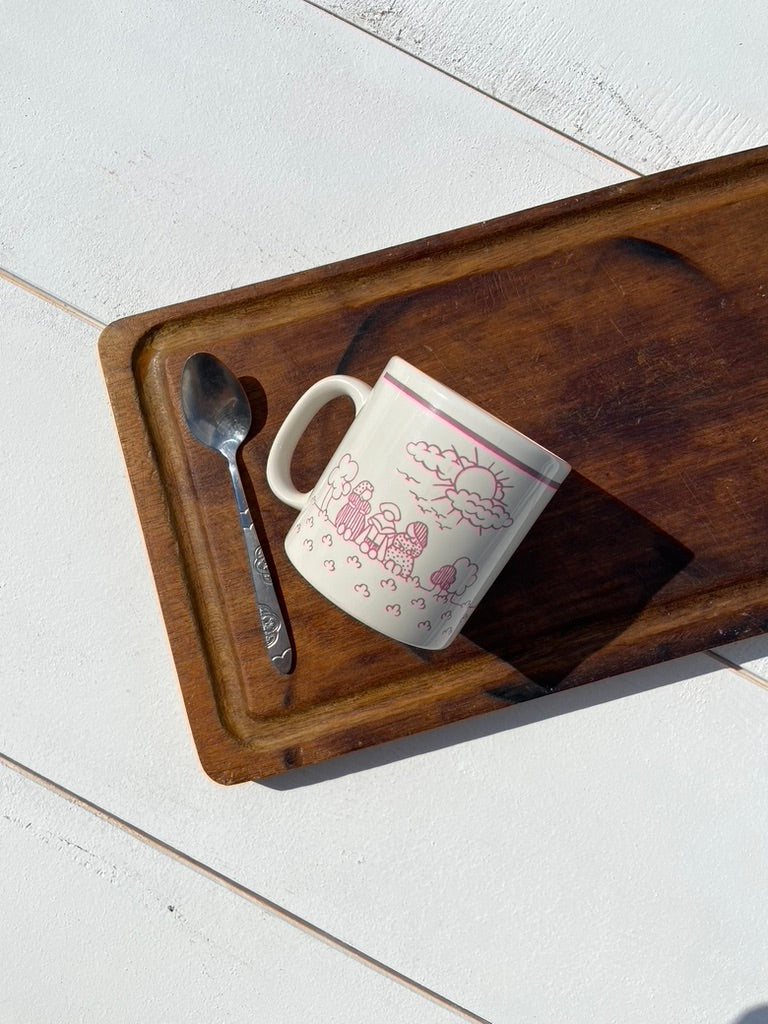 Mug Anglais dessins rose