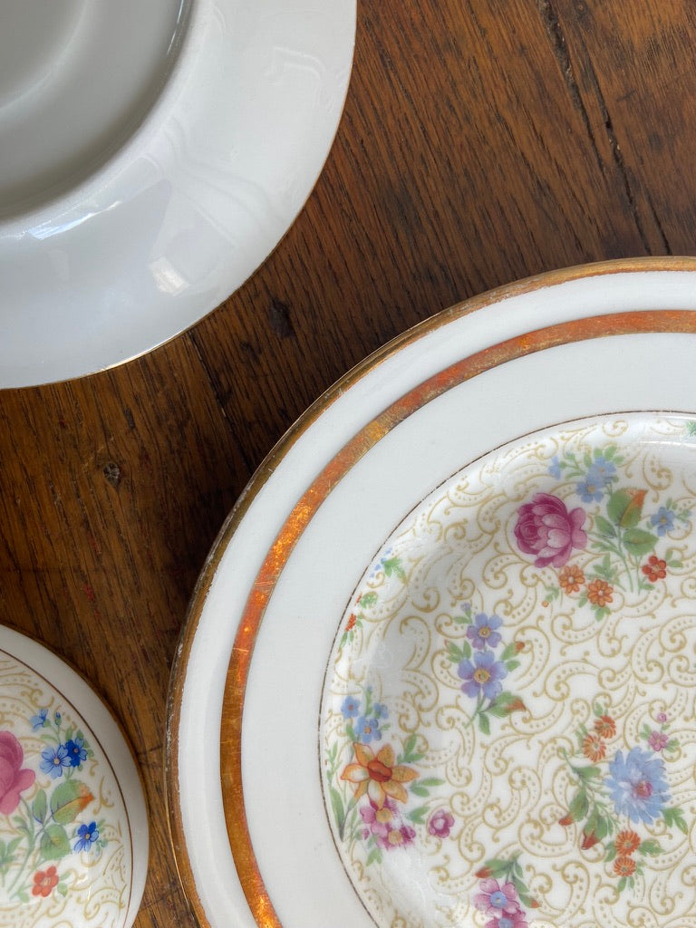 Trio de Limoges Fleuri (café)