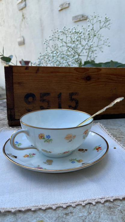 Tasse fleurie Limoge BR #id12