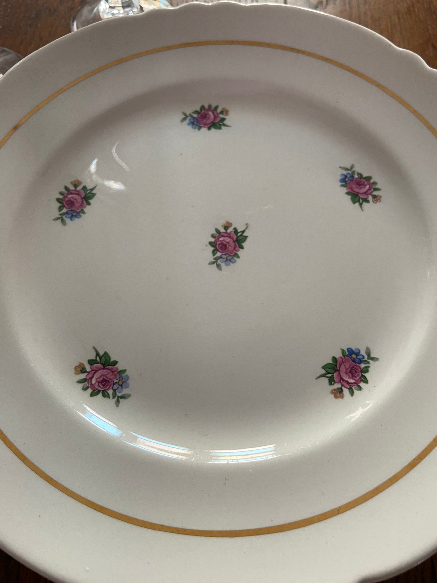 Assiettes dessert fleurettes