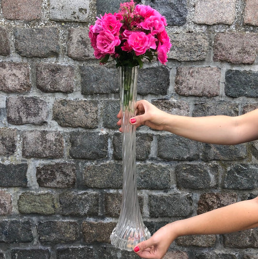Haut vase en verre travaillé