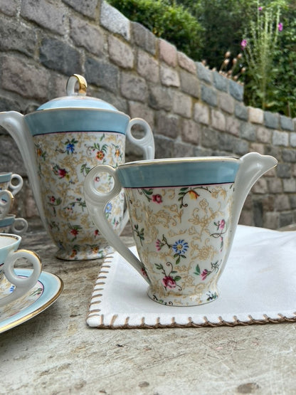 Service & tasses à café multifleurs #id3