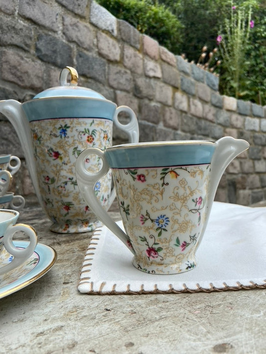 Service & tasses à café multifleurs #id3