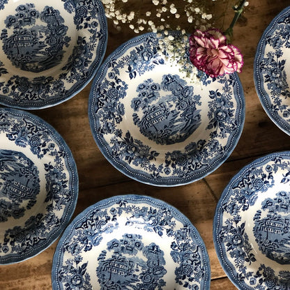 6 assiettes creuses Anglaises