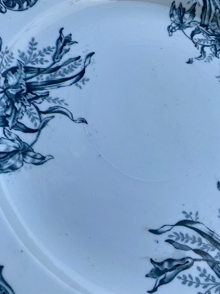 Plat Terre de Fer Fleurs