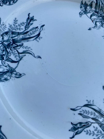 Plat Terre de Fer Fleurs