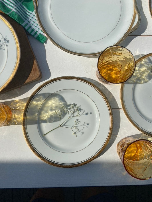 Assiettes tour Dorure