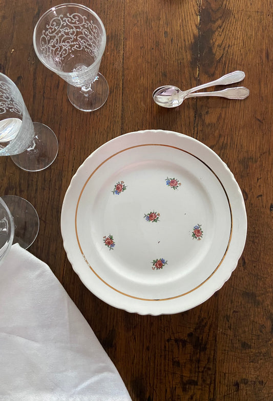 Assiettes dessert fleurettes