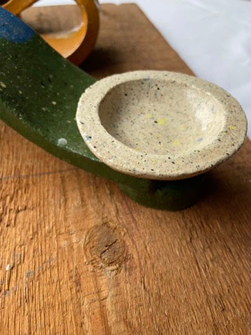 Bougeoir artisanal en terre cuite #id40