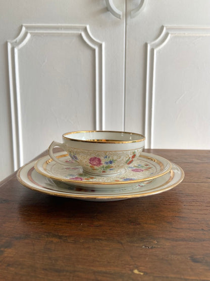 Trio de Limoges Fleuri (café)