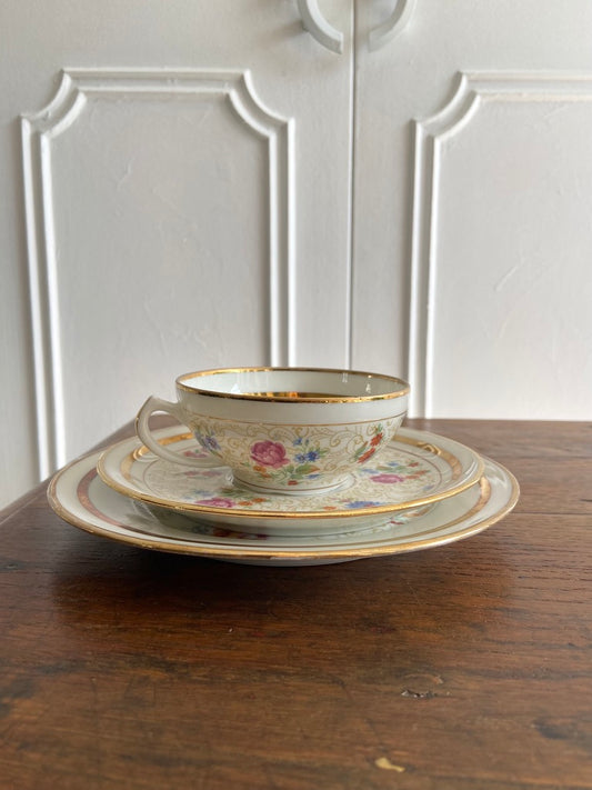 Trio de Limoges Fleuri (café)